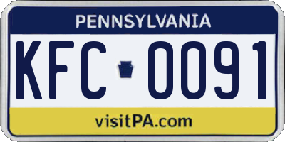 PA license plate KFC0091