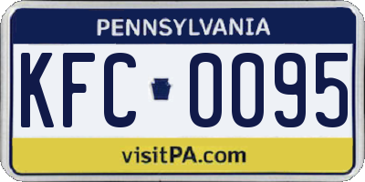 PA license plate KFC0095