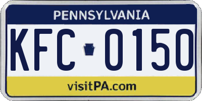 PA license plate KFC0150