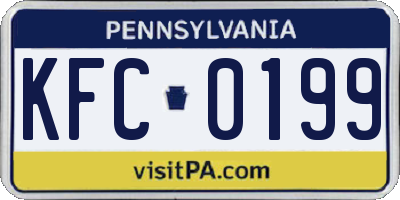 PA license plate KFC0199
