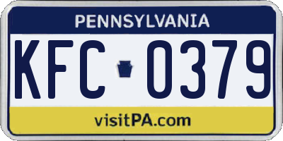 PA license plate KFC0379