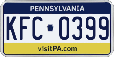 PA license plate KFC0399