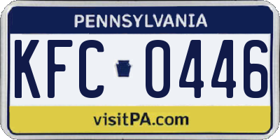 PA license plate KFC0446