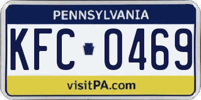 PA license plate KFC0469