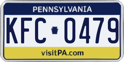 PA license plate KFC0479