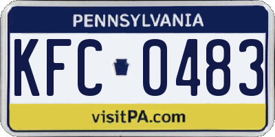 PA license plate KFC0483