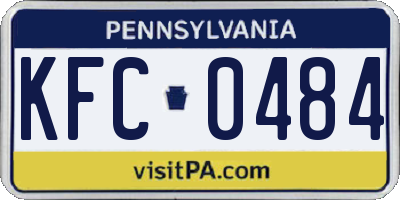 PA license plate KFC0484