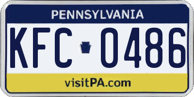 PA license plate KFC0486