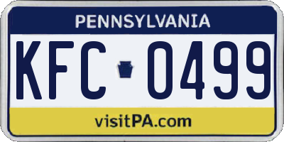 PA license plate KFC0499
