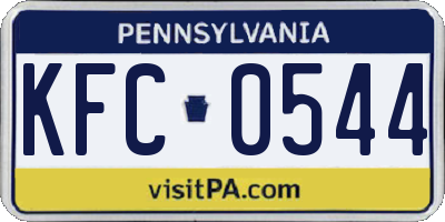 PA license plate KFC0544