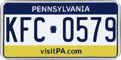 PA license plate KFC0579