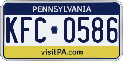 PA license plate KFC0586