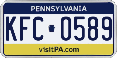 PA license plate KFC0589