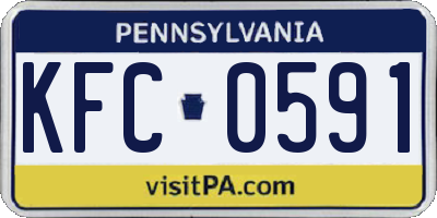 PA license plate KFC0591