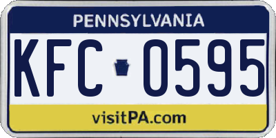 PA license plate KFC0595
