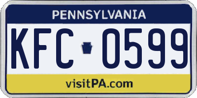 PA license plate KFC0599