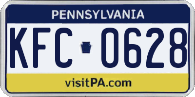 PA license plate KFC0628