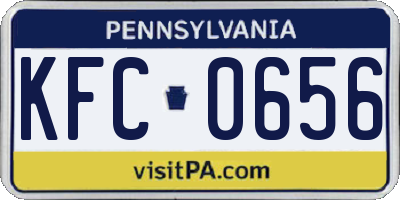 PA license plate KFC0656