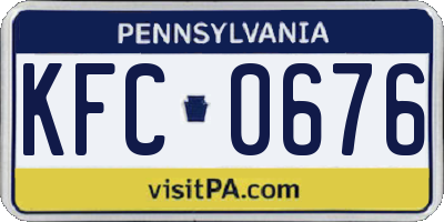 PA license plate KFC0676