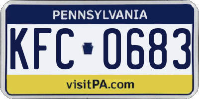 PA license plate KFC0683