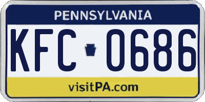 PA license plate KFC0686
