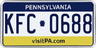 PA license plate KFC0688