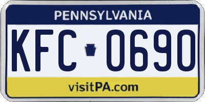 PA license plate KFC0690