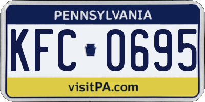 PA license plate KFC0695
