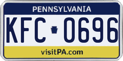 PA license plate KFC0696