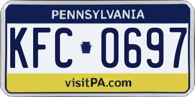 PA license plate KFC0697
