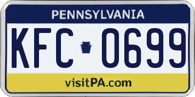 PA license plate KFC0699