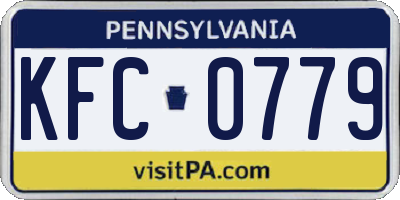 PA license plate KFC0779