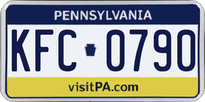 PA license plate KFC0790