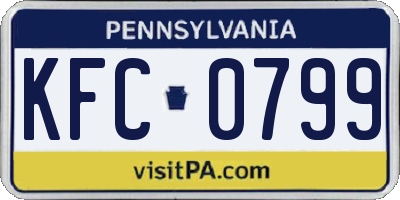 PA license plate KFC0799