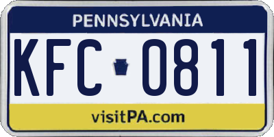 PA license plate KFC0811