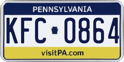 PA license plate KFC0864