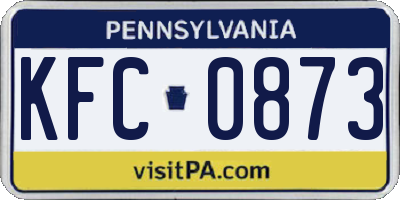 PA license plate KFC0873