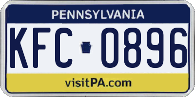 PA license plate KFC0896