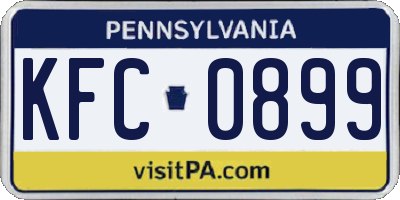 PA license plate KFC0899
