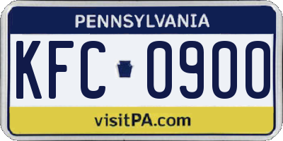 PA license plate KFC0900