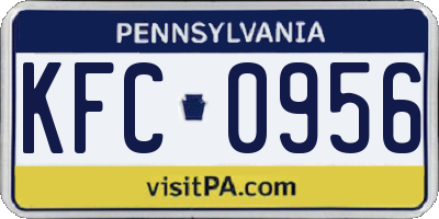 PA license plate KFC0956