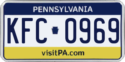 PA license plate KFC0969