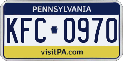 PA license plate KFC0970