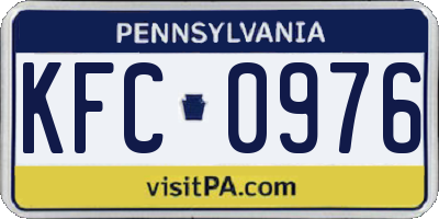PA license plate KFC0976