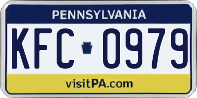 PA license plate KFC0979