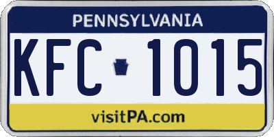 PA license plate KFC1015
