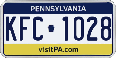 PA license plate KFC1028