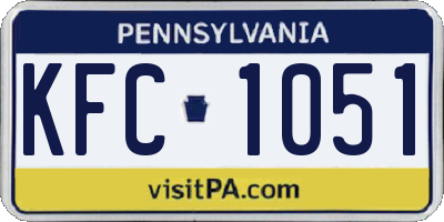 PA license plate KFC1051
