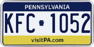 PA license plate KFC1052