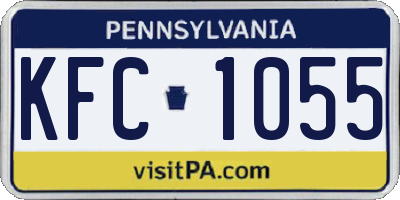 PA license plate KFC1055
